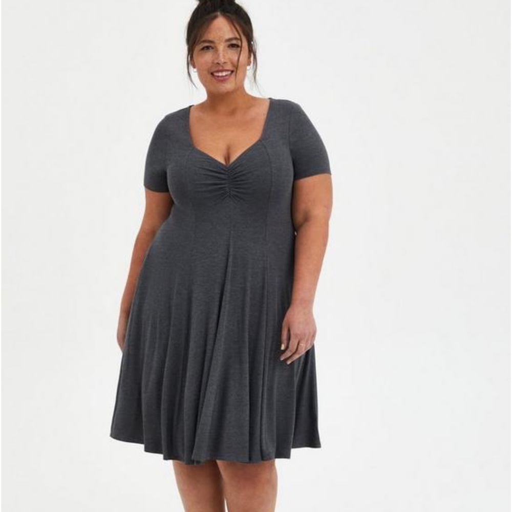Torrid Mini Super Soft Fluted Dress